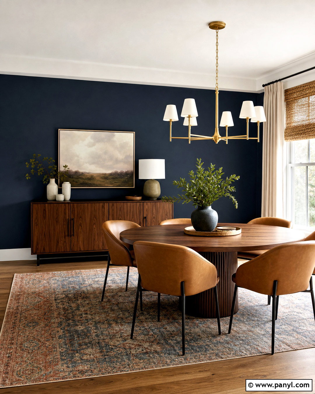 Navy Blue Dining Room Accent Wall - 20 moody accent wall ideas