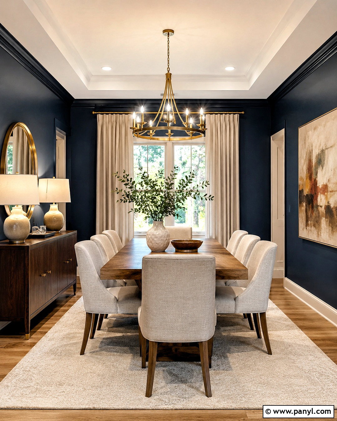 Navy Blue Dining Room Wall Color - 40 Room Wall Color Ideas