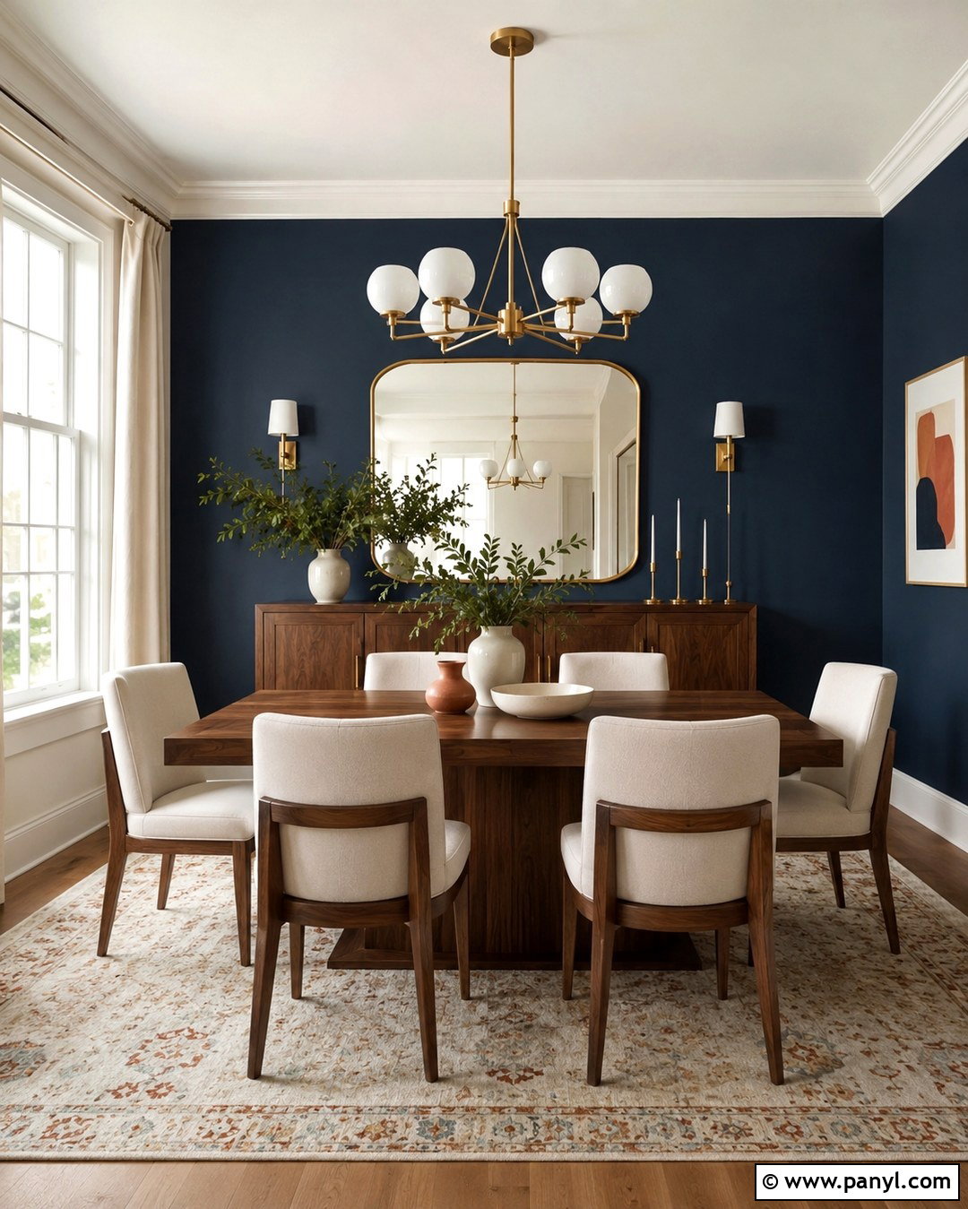 Navy Blue Dining Room Wall - 20 Navy Blue Statement Wall Ideas