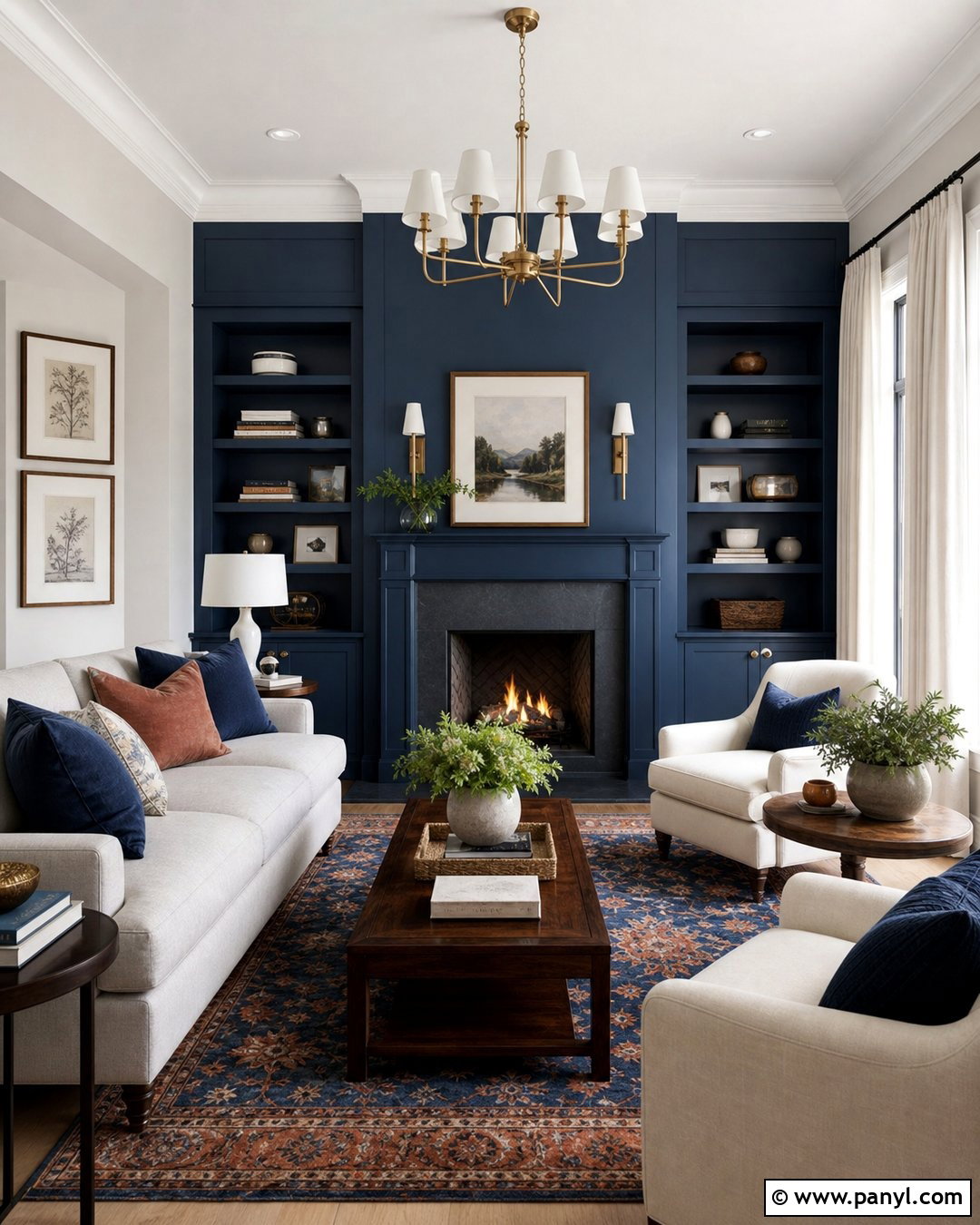 Navy Blue Drawing Room Wall Colour - 30 drawing room wall colour ideas