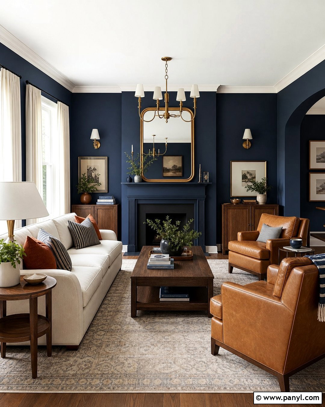 Navy Blue Drawing Room Walls - 30 drawing room wall color ideas