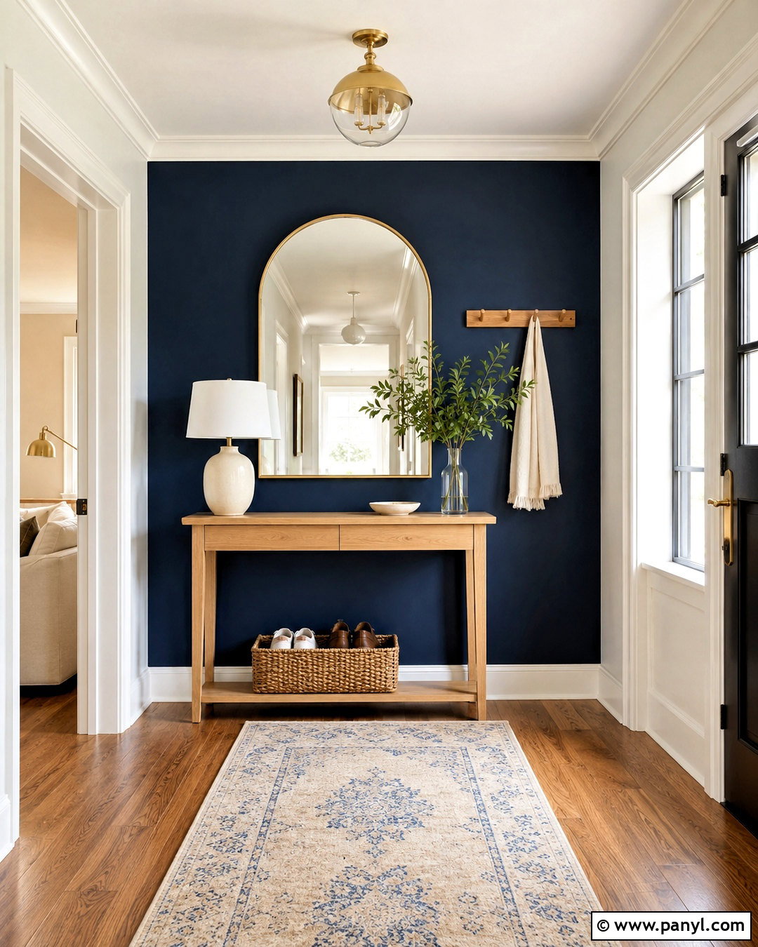 Navy Blue Entryway Wall - 20 navy blue wall decor ideas