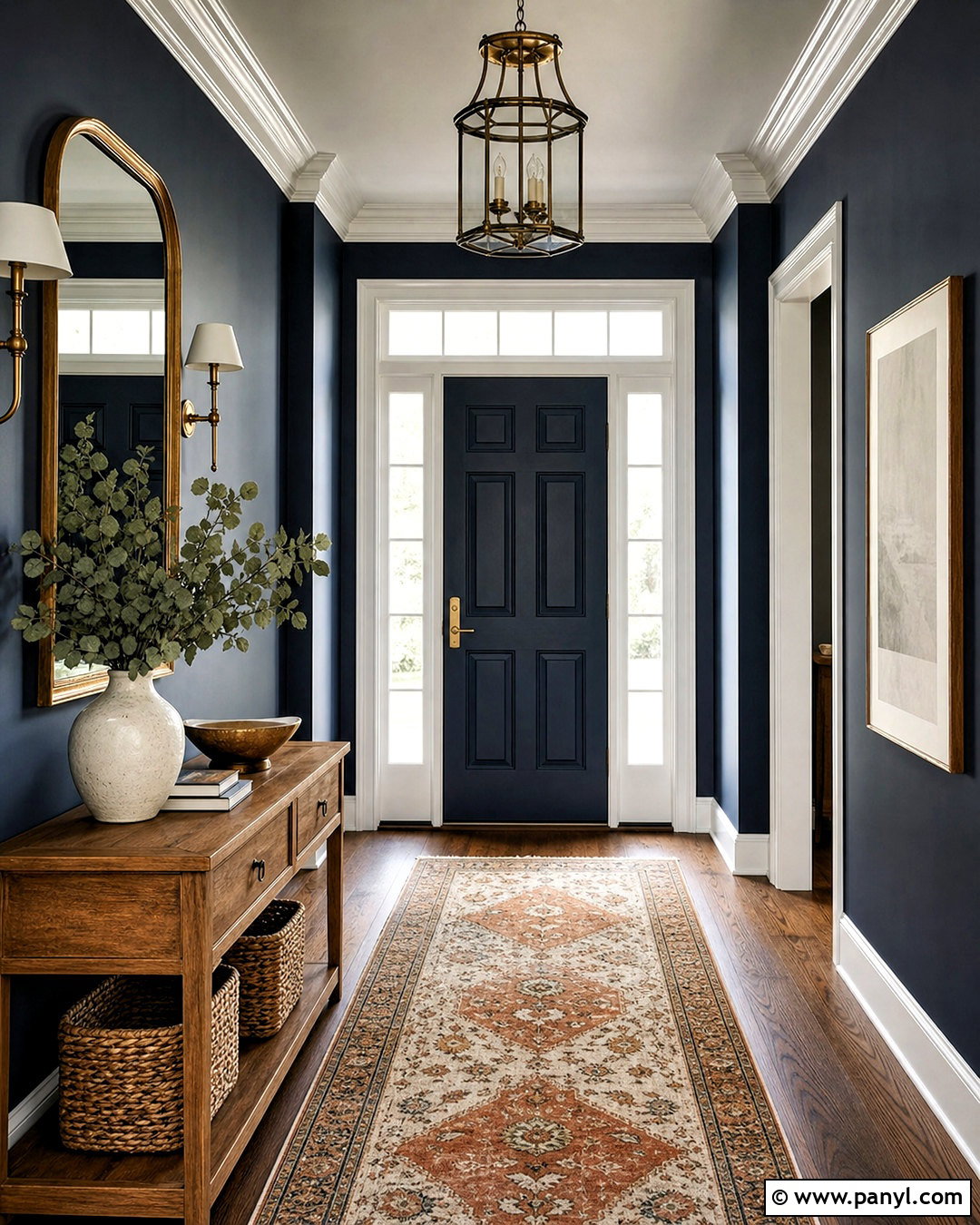 Navy Blue Entryway Walls - 20 entryway wall color ideas