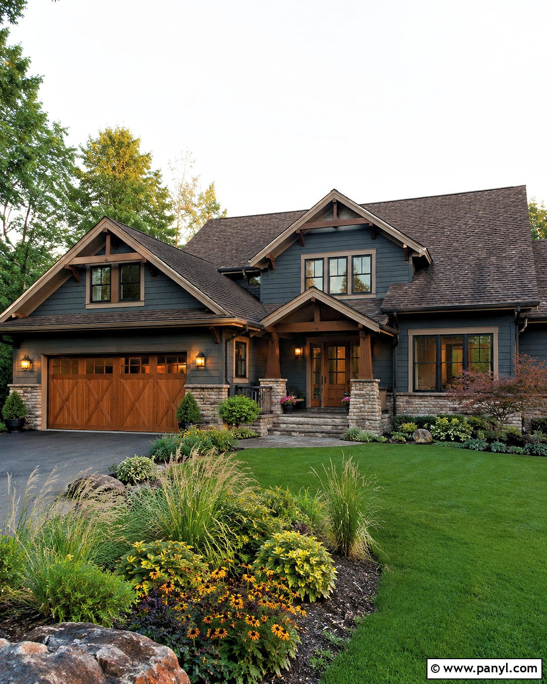Navy Blue Exterior With Brown Roof - 20 navy blue exterior house colors