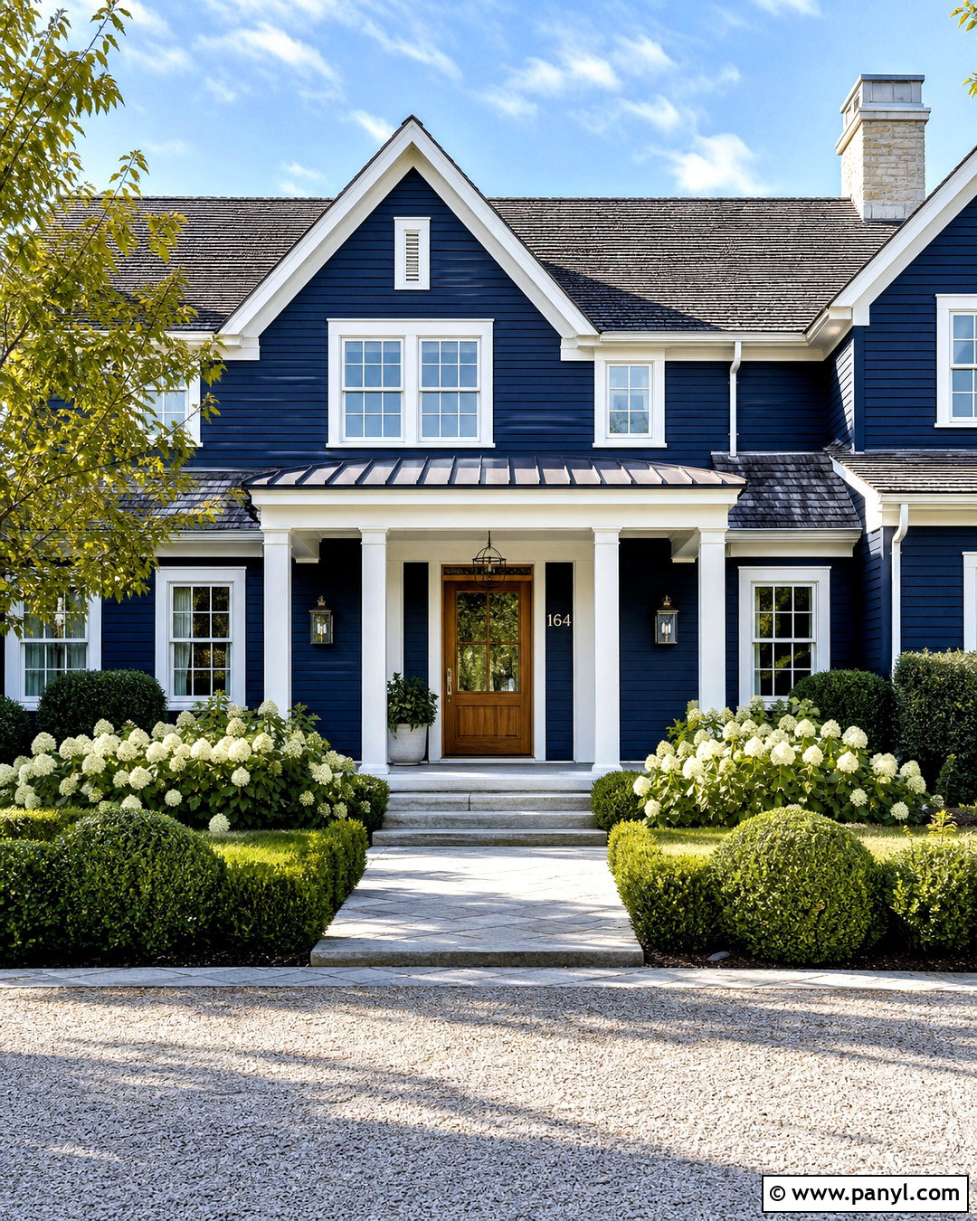 Navy Blue Exterior With White Trim - 20 outdoor wall painting ideas exterior colors