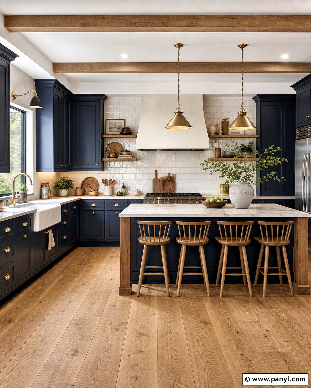 Navy Blue Farmhouse Kitchen - 20 navy blue kitchen ideas