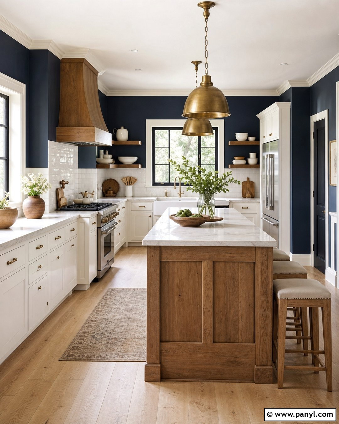 Navy Blue Farmhouse Kitchen Walls - 30 Farmhouse Kitchen Wall Colors