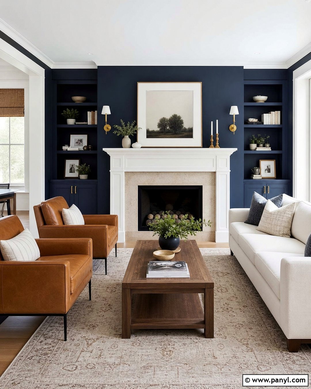Navy Blue Fireplace Accent Wall - 25 Accent Wall Navy Blue Ideas