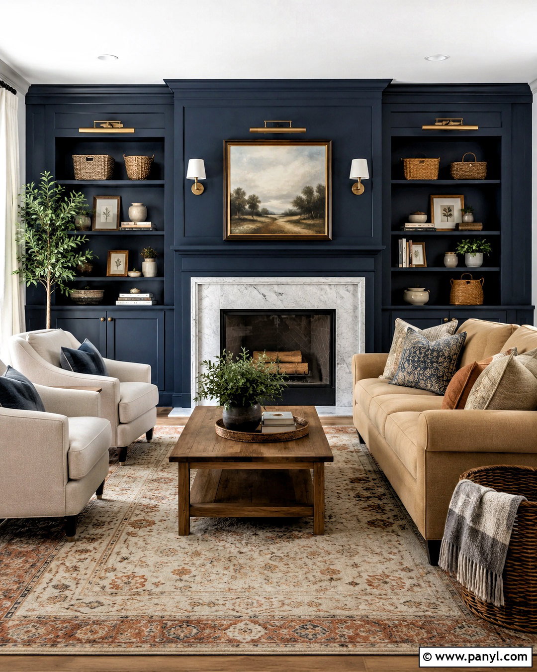 20 Navy Blue Walls Living Room Ideas for Cozy, Dramatic Style