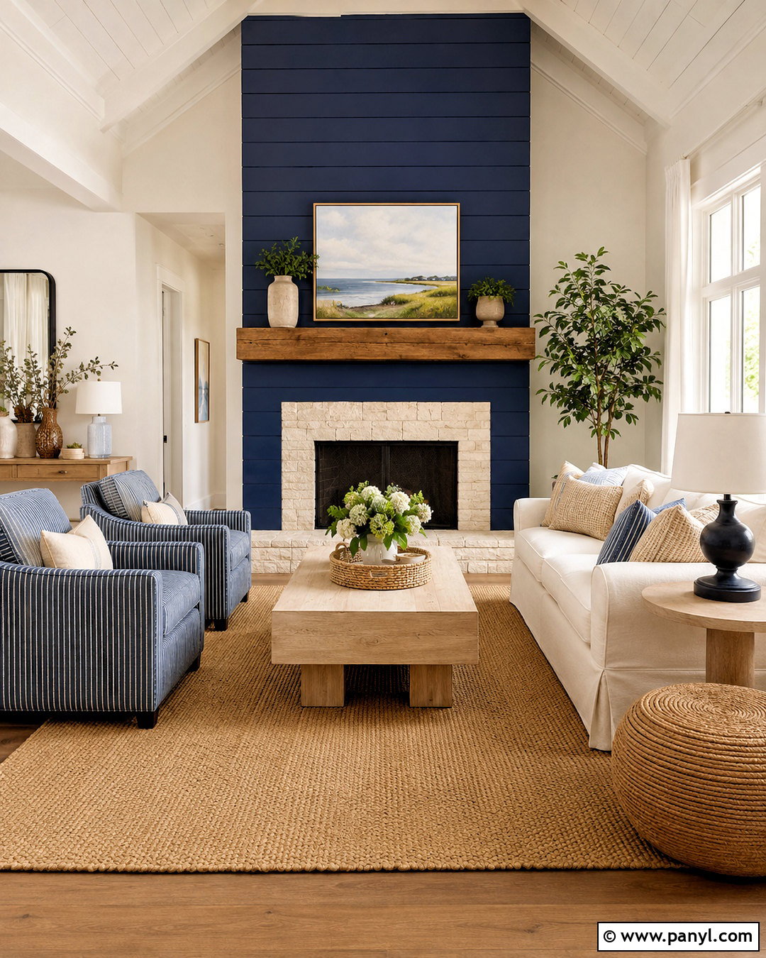 Navy Blue Fireplace With Shiplap - 20 navy blue fireplace ideas