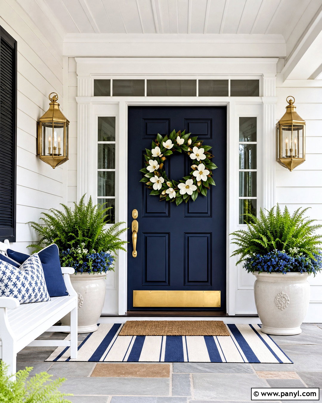 Navy Blue Front Door Decor - 20 front door decor ideas