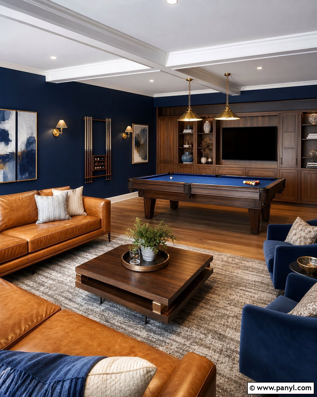 Navy Blue Game Room - 20 Best Wall Color For Game Room Ideas