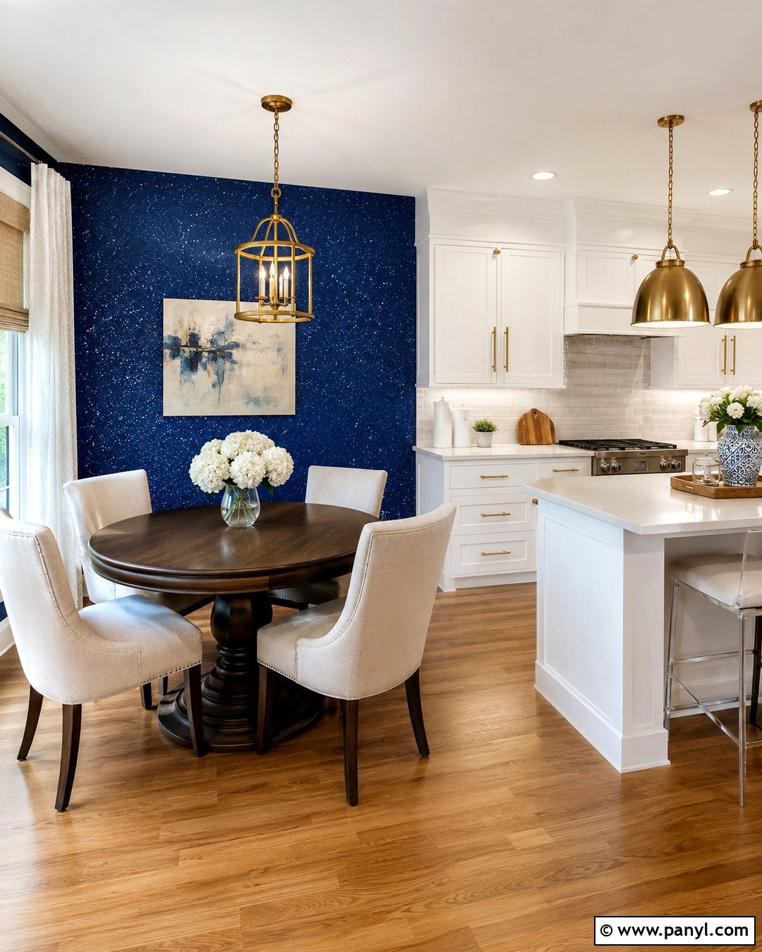Navy Blue Glitter Kitchen Wall - 20 Blue Glitter Wall Paint Ideas