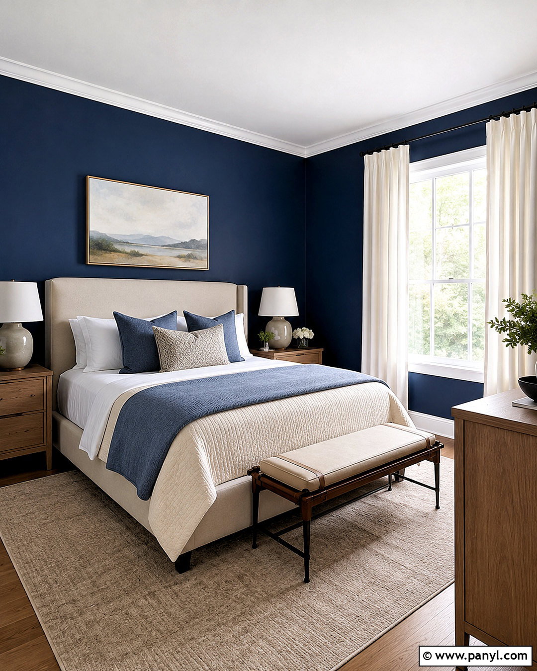 Navy Blue Guest Bedroom Walls - 40 navy blue walls