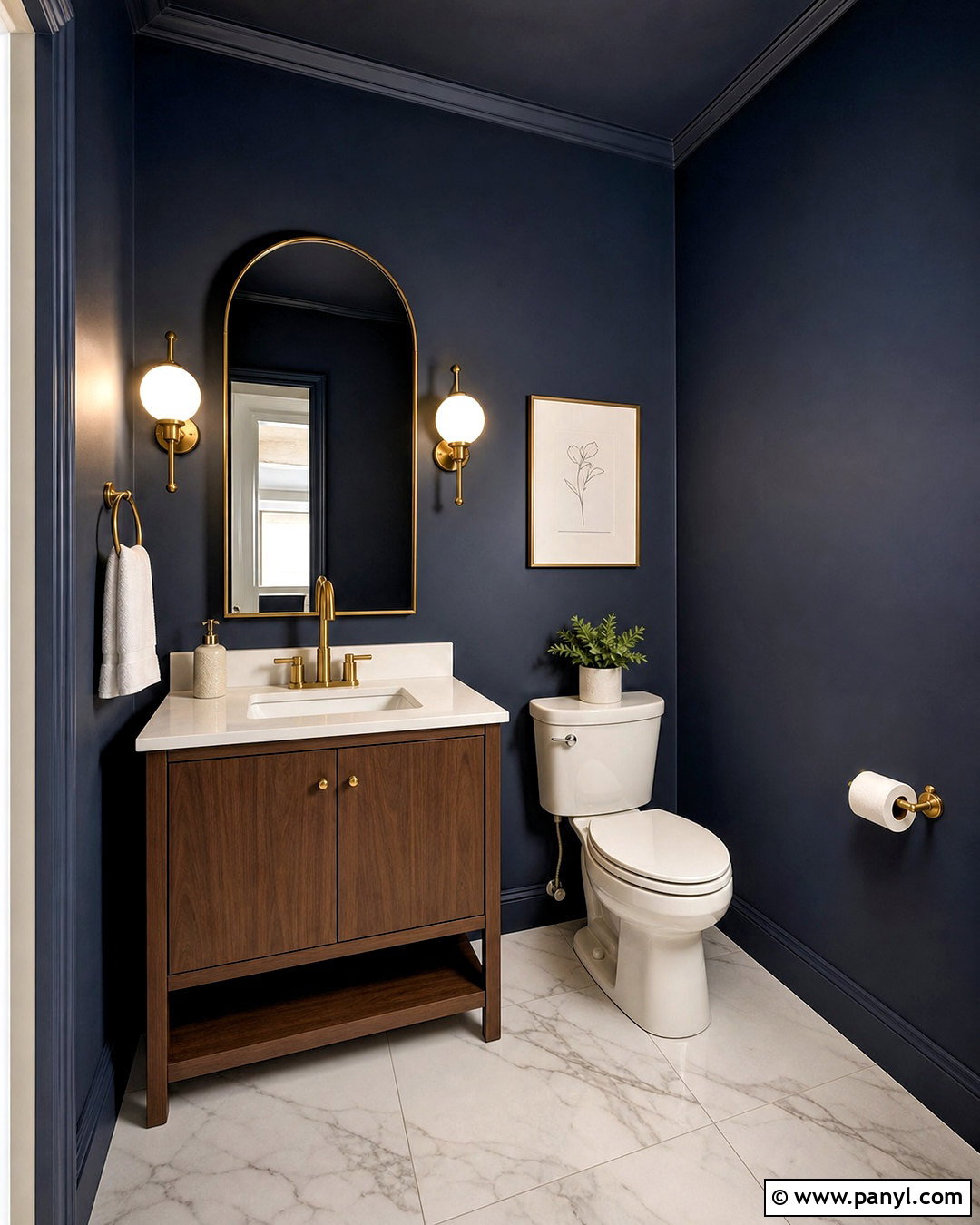 Navy Blue Half Bathroom - 20 blue half bathroom ideas