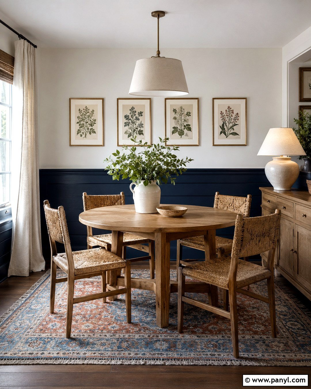 Navy Blue Half Wall - 20 Navy Blue Statement Wall Ideas