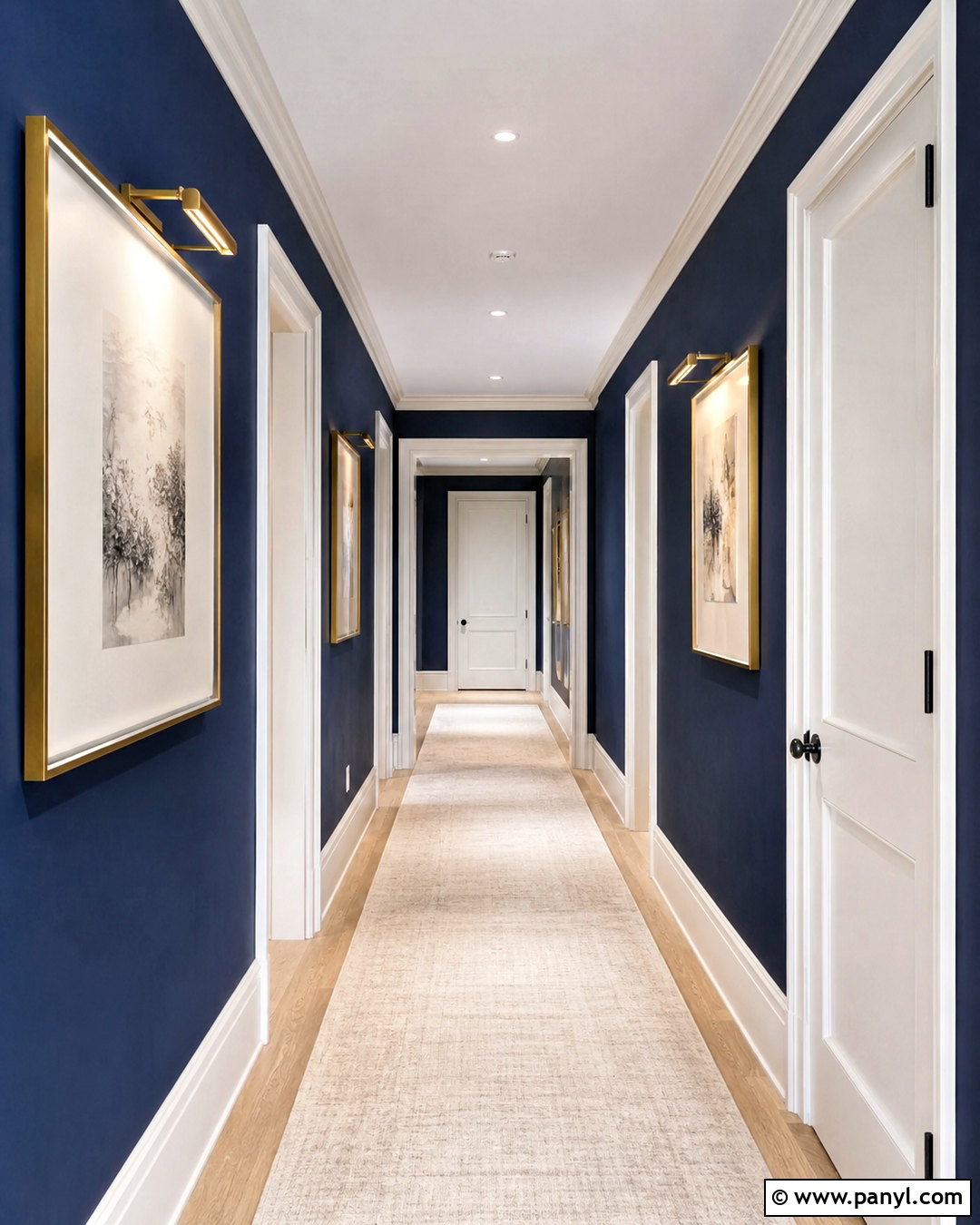 Navy Blue Hallway Walls With White Trim - 40 navy blue walls