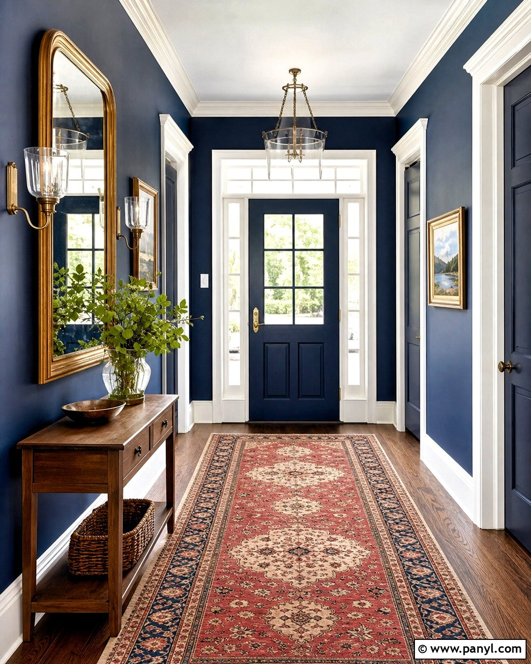 Navy Blue Hallway - 20 hallway colour schemes