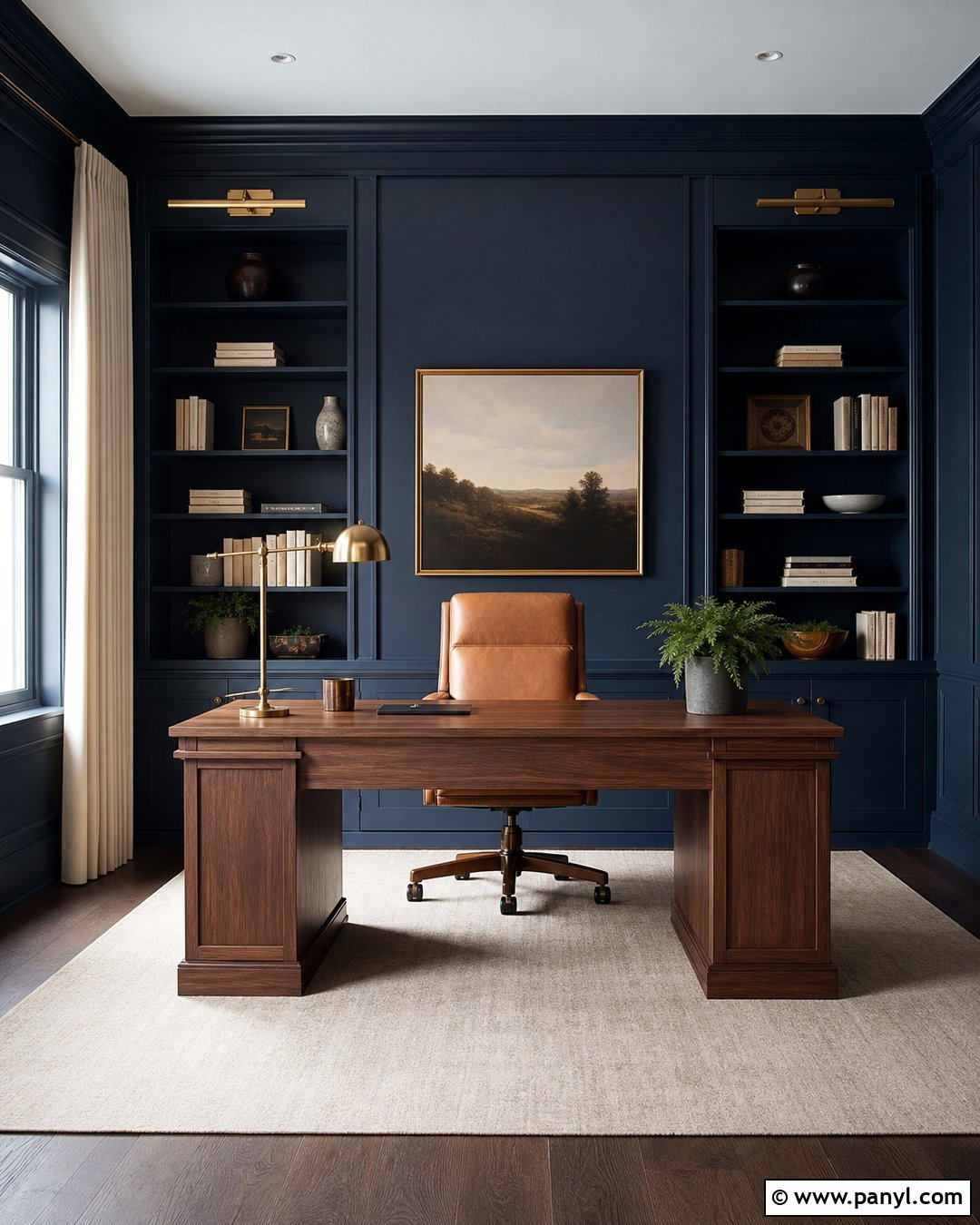 Navy Blue Home Office Wall Color - 50 wall colour ideas