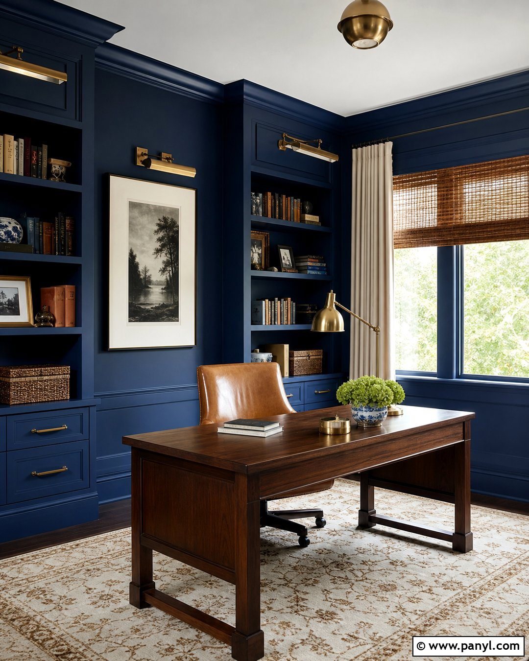 Navy Blue Home Office Walls - 50 blue walls