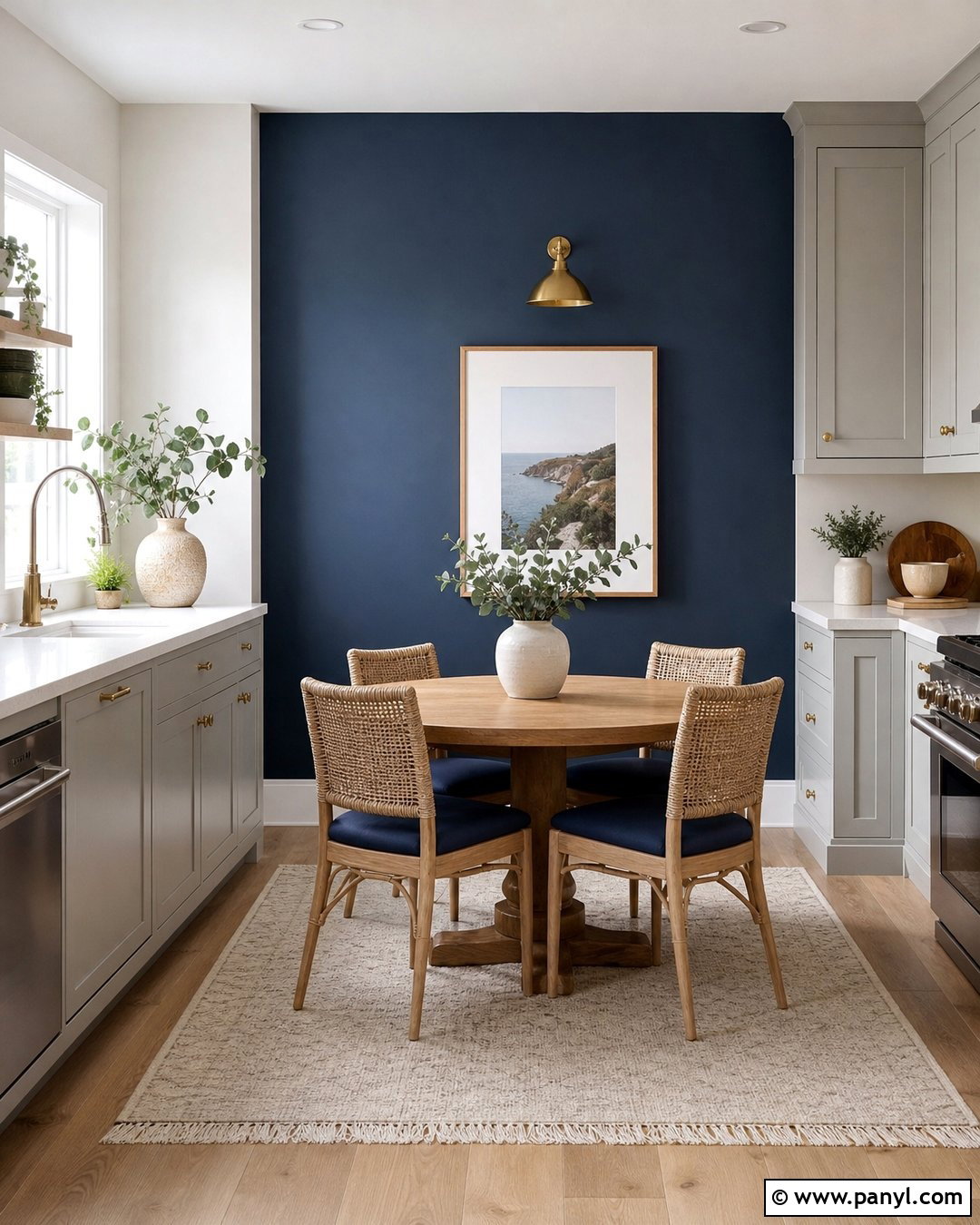 Navy Blue Kitchen Accent Wall - 30 navy blue kitchen walls