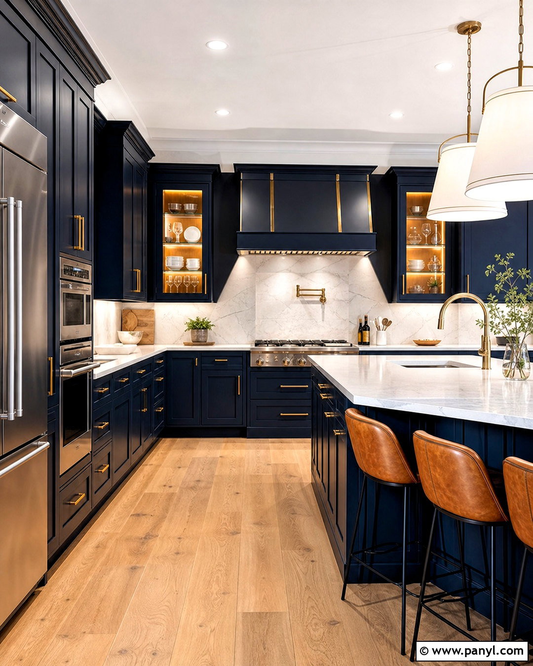 Navy Blue Kitchen Cabinets - 20 kitchen cabinet color ideas