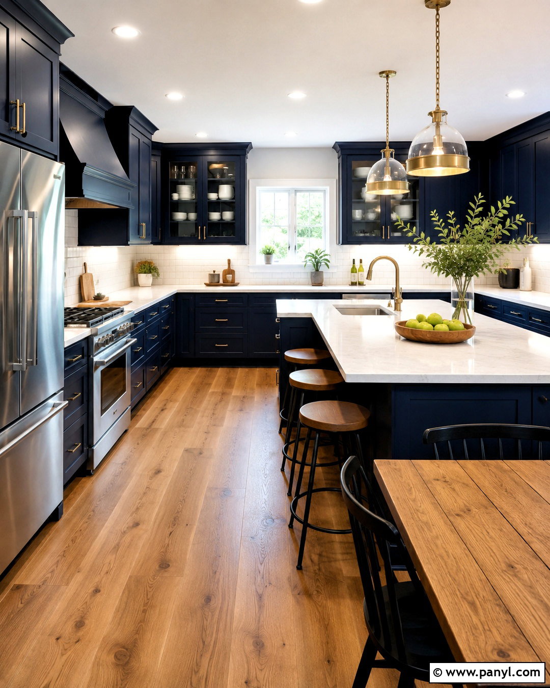 Navy Blue Kitchen Cabinets With White Countertops - 20 navy blue interior ideas