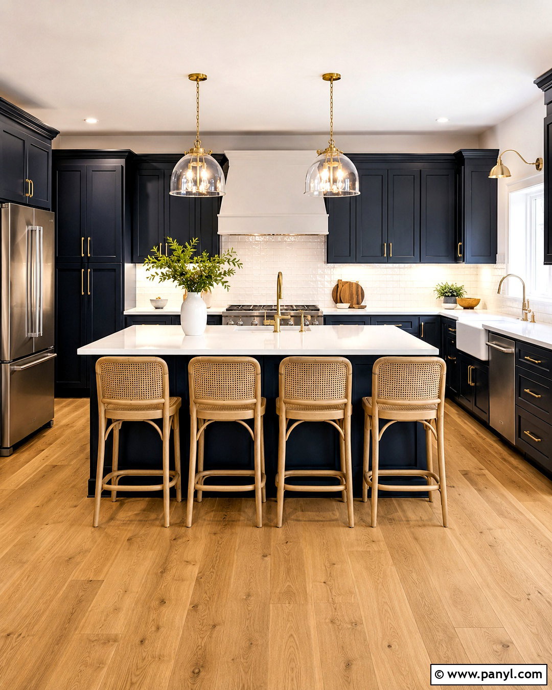 Navy Blue Kitchen Cabinets With White Countertops - 20 navy blue interior design ideas
