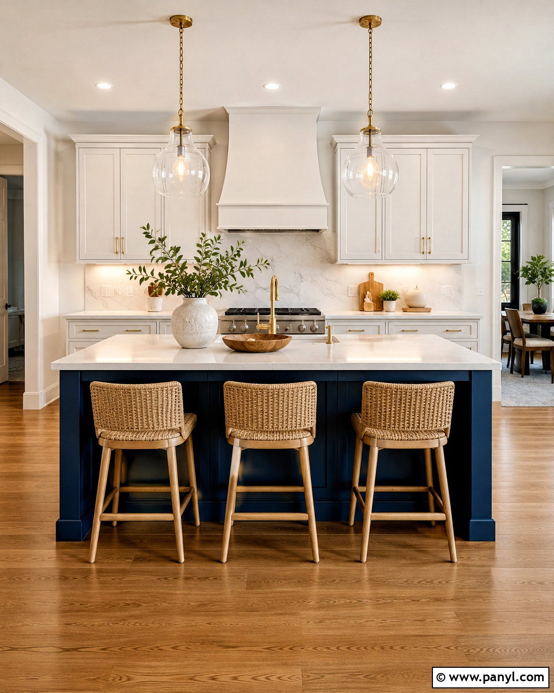 Navy Blue Kitchen Island With White Cabinets - 20 navy blue kitchen decor ideas