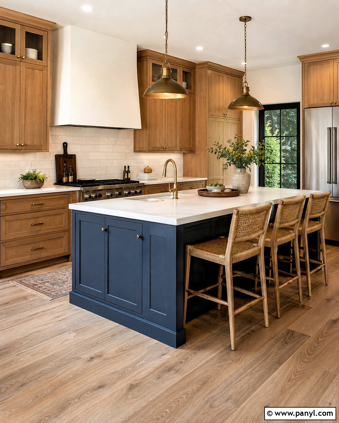 Navy Blue Kitchen Island With Wood Cabinets - 20 navy blue interior ideas