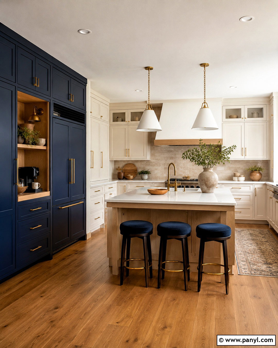 Navy Blue Kitchen Pantry Wall - 20 navy blue kitchen decor ideas