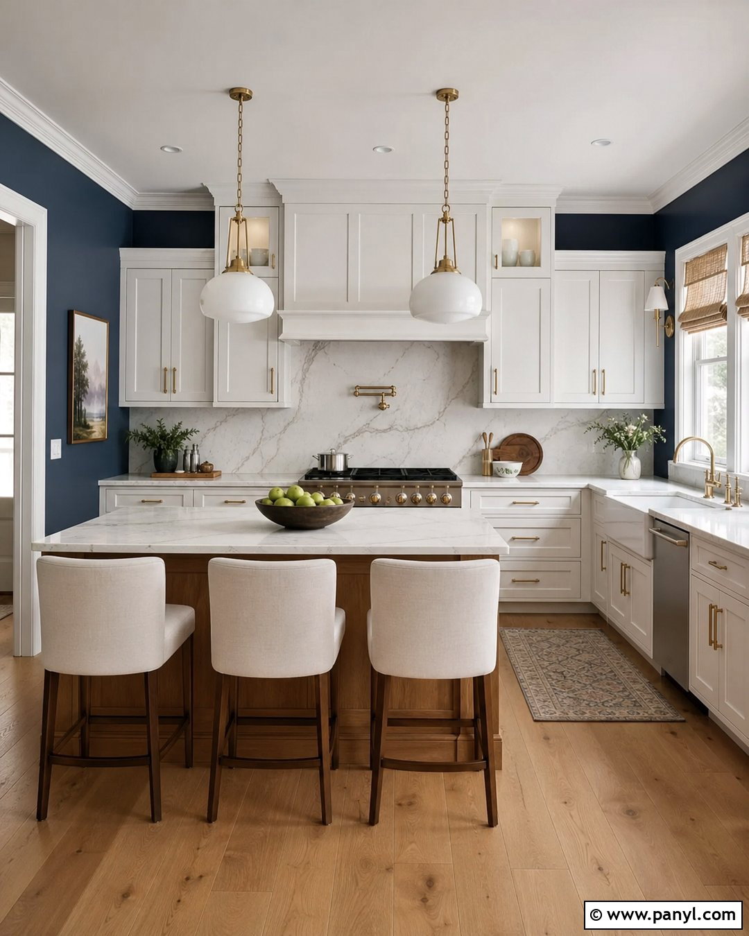 Navy Blue Kitchen Wall Colour - 45 kitchen wall colour ideas