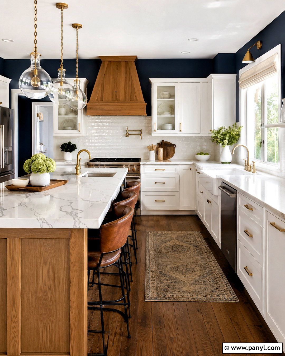 Navy Blue Kitchen Walls - 40 Kitchen Wall Colors With White Cabinets