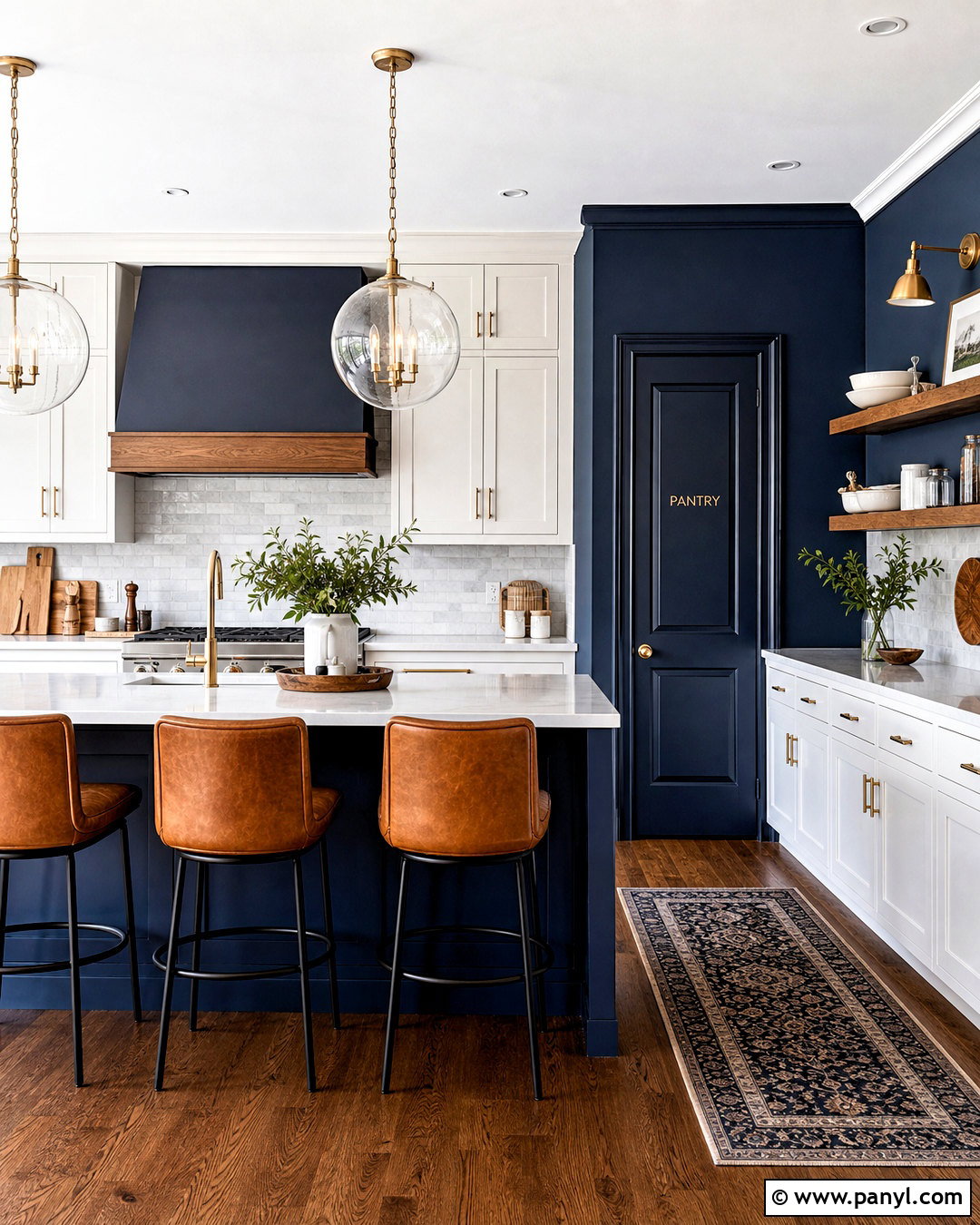 Navy Blue Kitchen Walls - 20 paint ideas for kitchen walls