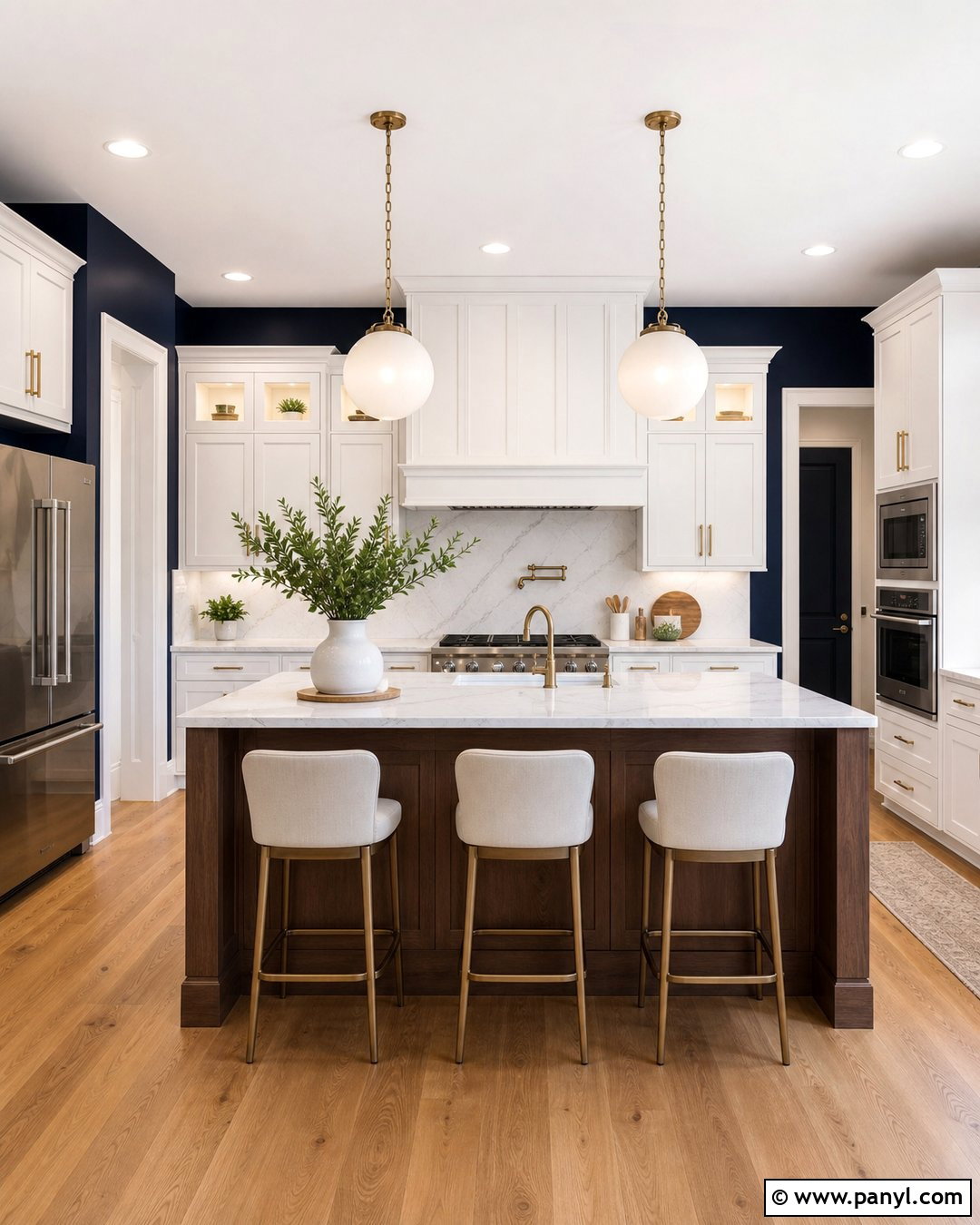Navy Blue Kitchen Walls - 30 White Kitchen Wall Color Ideas