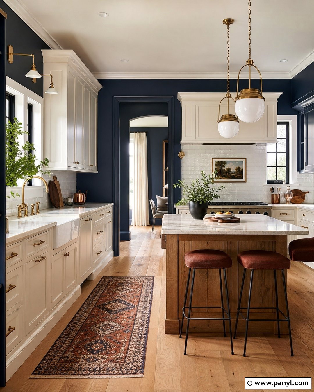 Navy Blue Kitchen Walls - 35 Kitchen Color Ideas For Walls