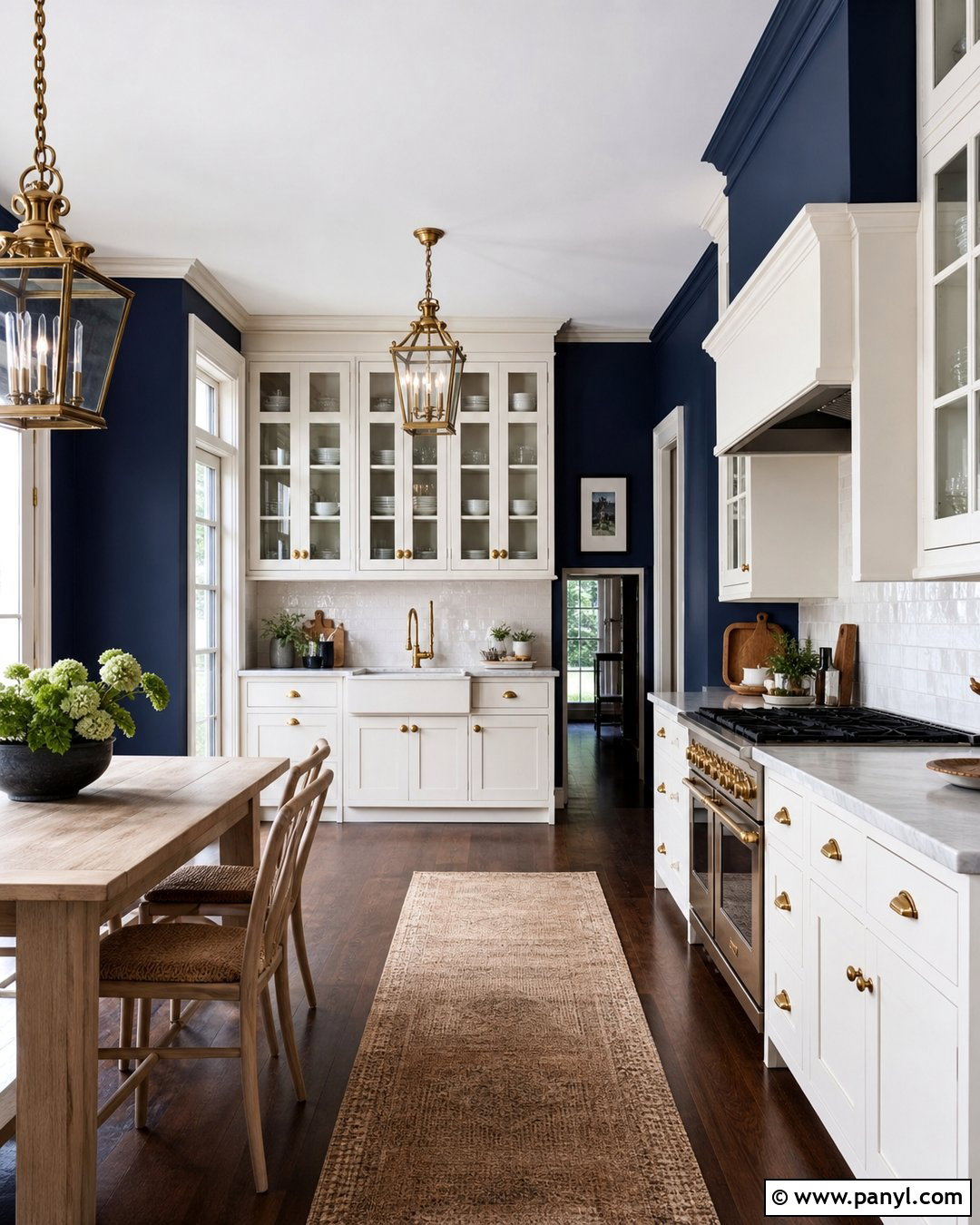 Navy Blue Kitchen Walls With Dark Wood Floors - 30 navy blue kitchen walls