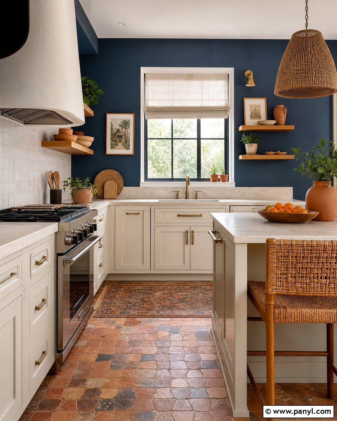 Navy Blue Kitchen Walls With Terracotta Floors - 30 navy blue kitchen walls