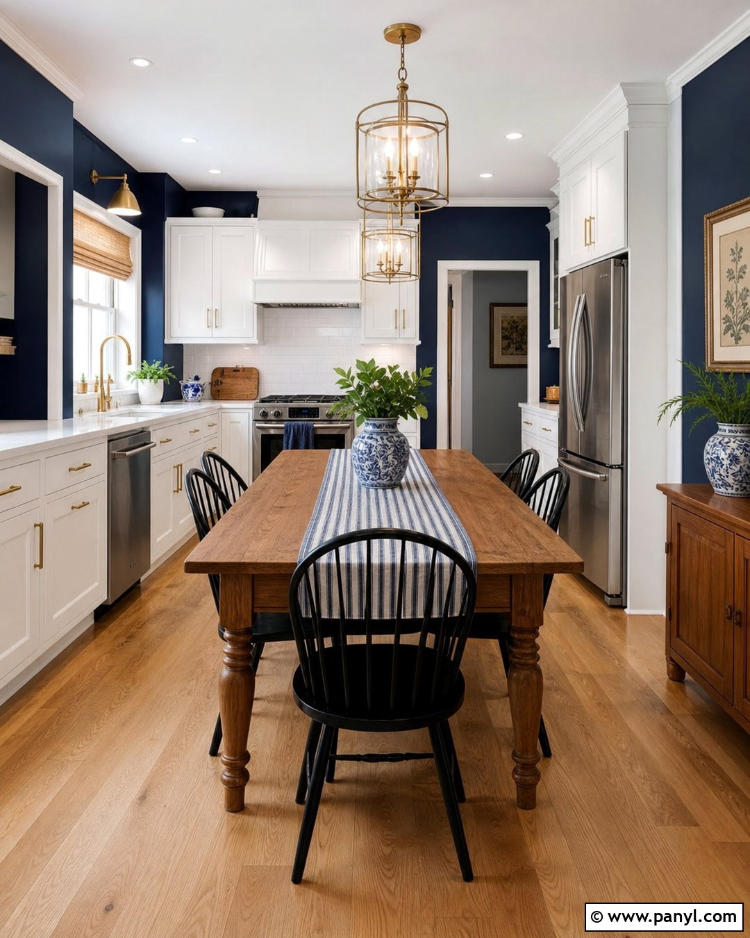 Navy Blue Kitchen Walls With White Shaker Cabinets - 30 blue kitchen walls white cabinets