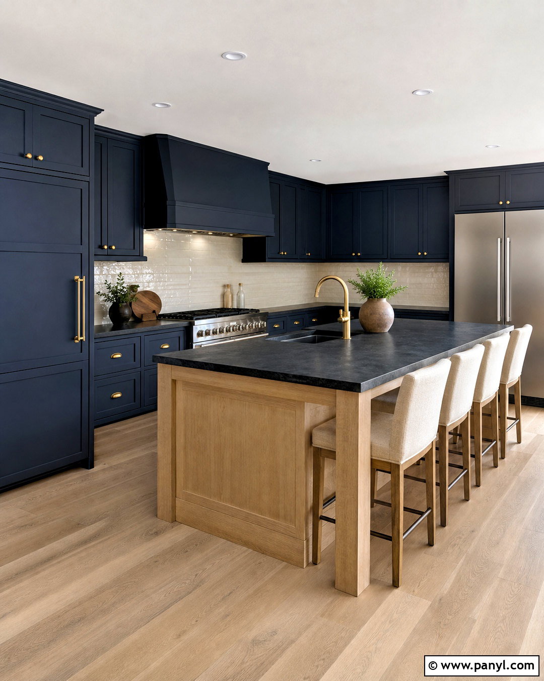 Navy Blue Kitchen With Dark Countertops - 20 navy blue kitchen ideas