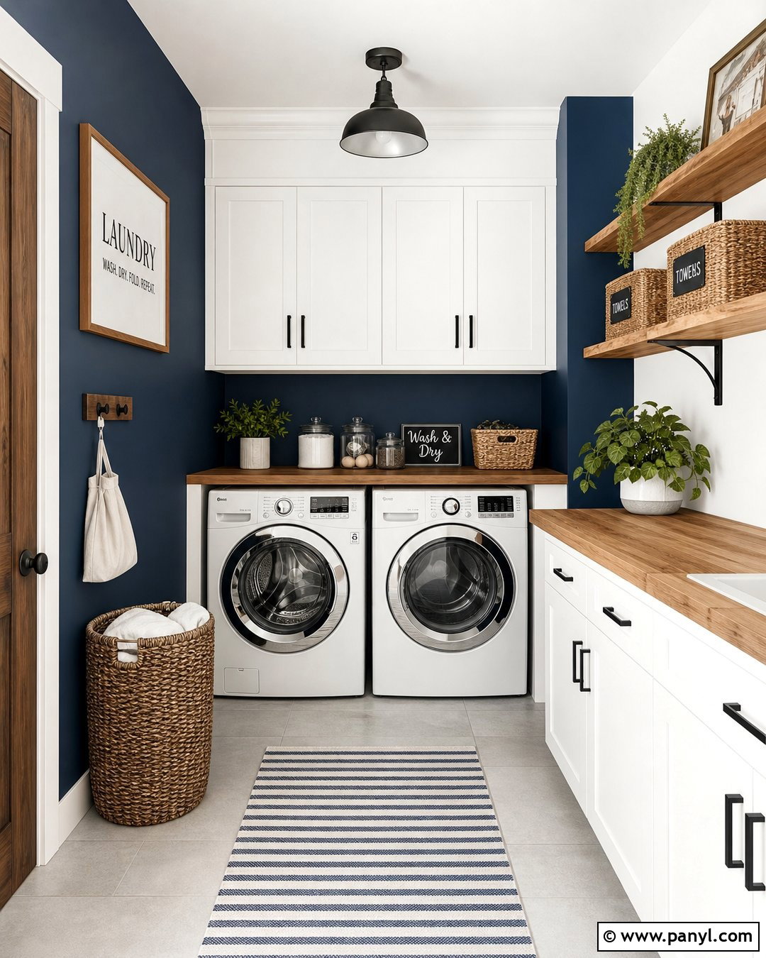 Navy Blue Laundry Room Accent Wall - 25 Accent Wall Navy Blue Ideas