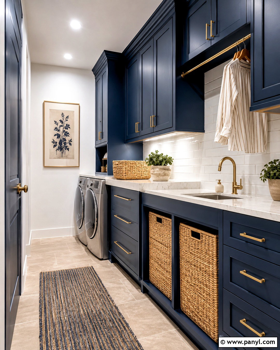 Navy Blue Laundry Room Cabinets - 20 navy blue interior ideas