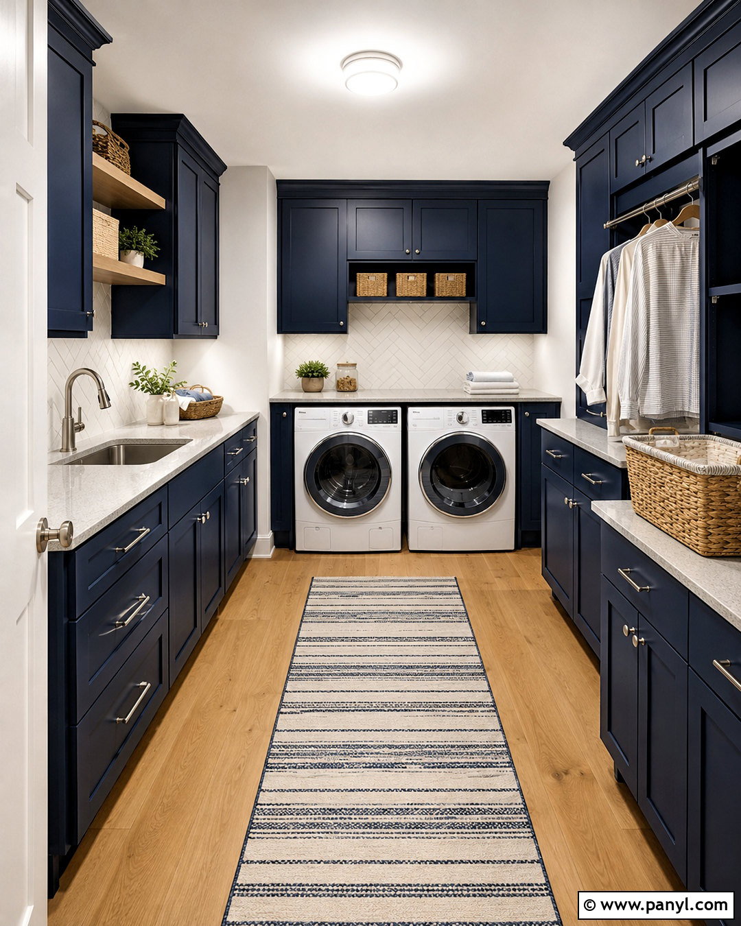 Navy Blue Laundry Room - 20 dark laundry room ideas