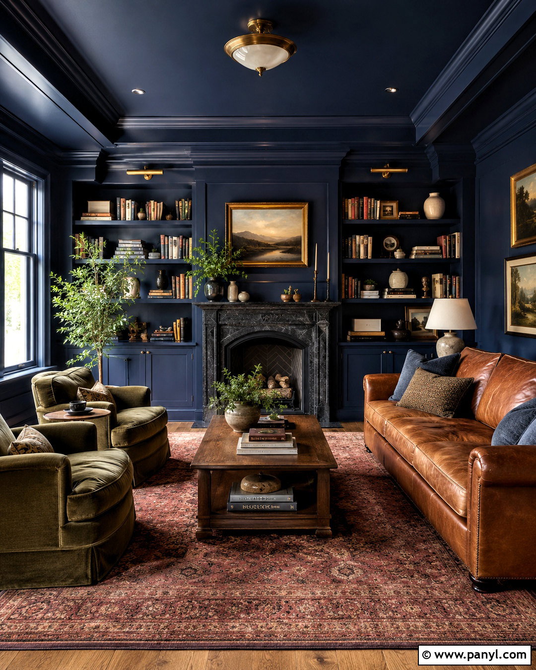Navy Blue Library - 20 bold paint colors