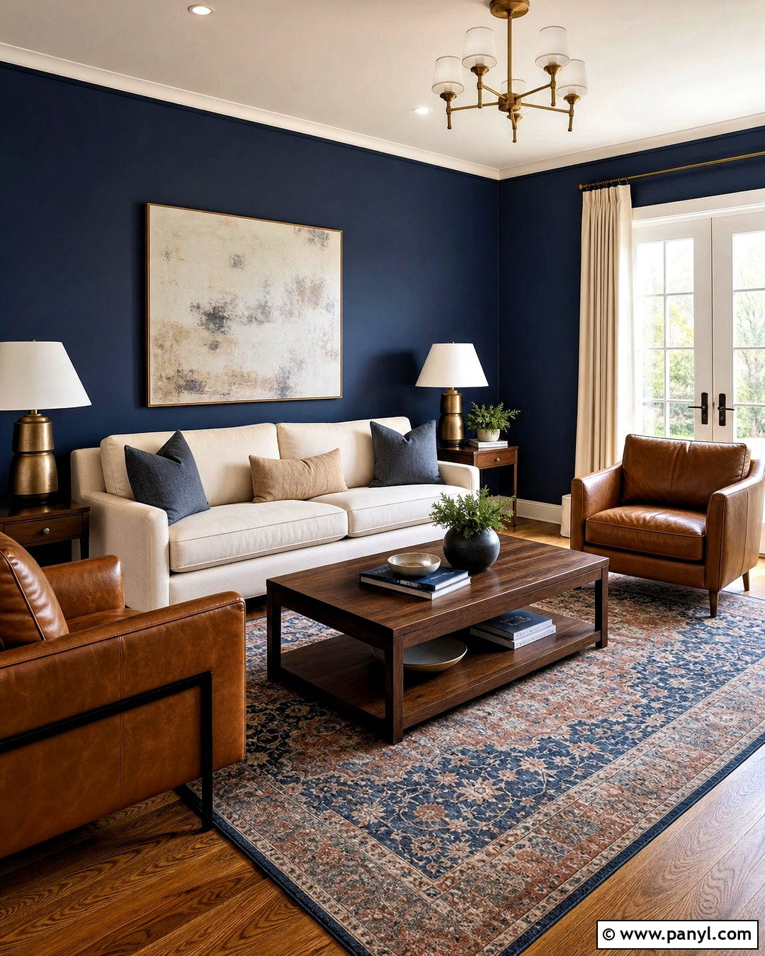 Navy Blue Living Room - 20 blue room idea ideas