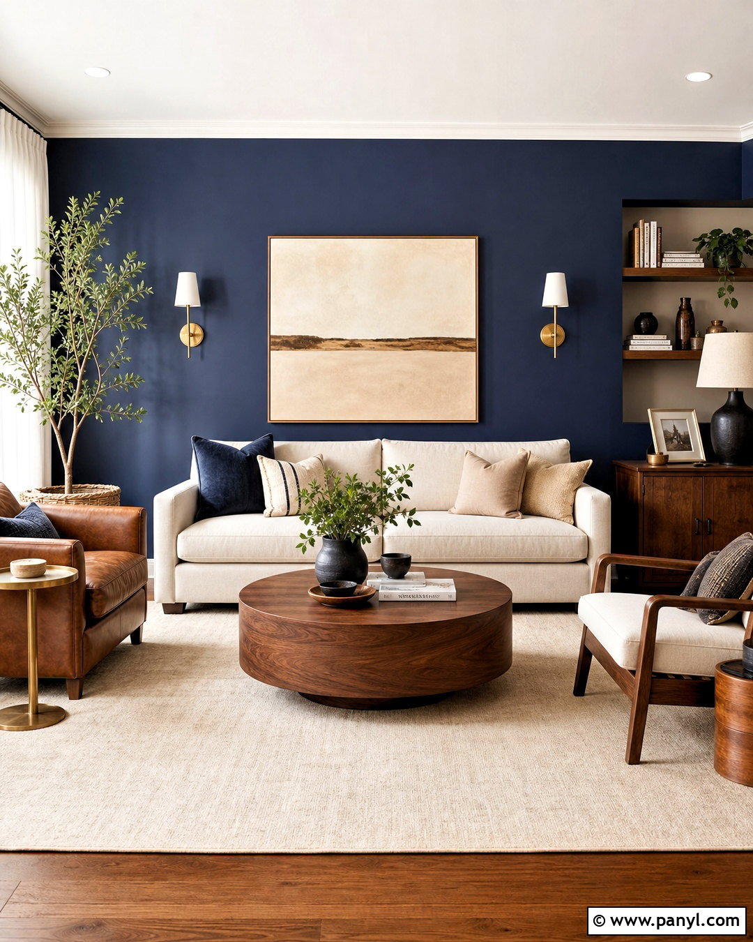 Navy Blue Living Room Accent Wall - 20 simple accent wall ideas