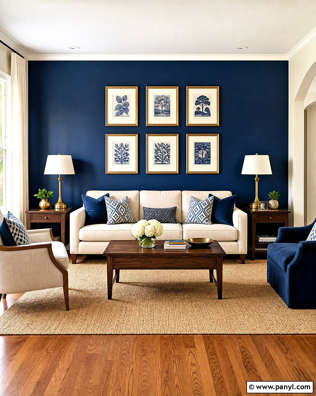 Navy Blue Living Room Accent Wall - 20 accent wall colors living room ideas