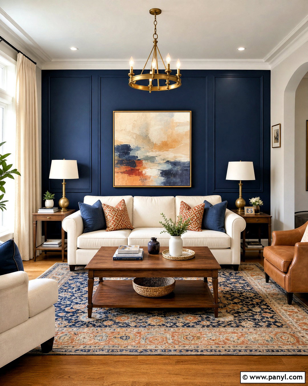 Navy Blue Living Room Accent Wall - 20 accent wall for living room ideas