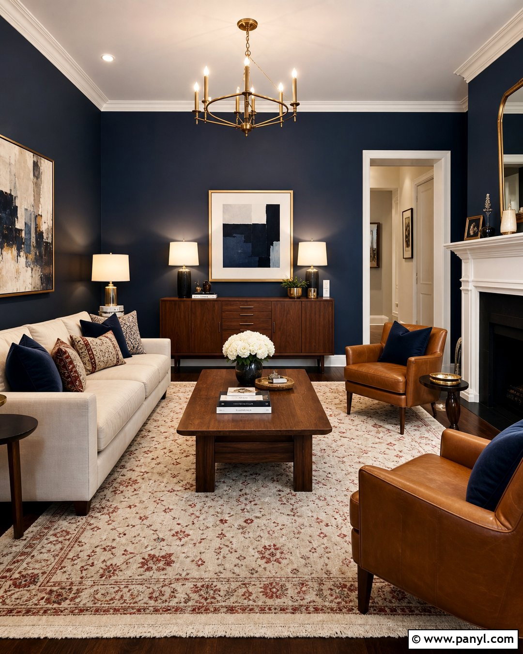 Navy Blue Living Room Wall Paint - 20 Best Wall Paint Colors For Living Room Ideas