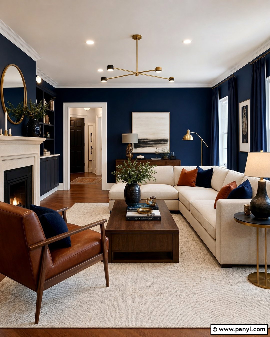 Navy Blue Living Room Walls - 50 home wall colour ideas